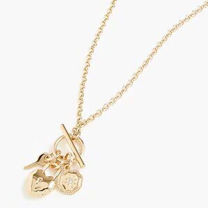 J. Crew Lock and key charm necklace, NWT
